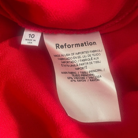 - Reformation Bray dress- Cherry size 10- NWT -$388 - Picture 9 of 11